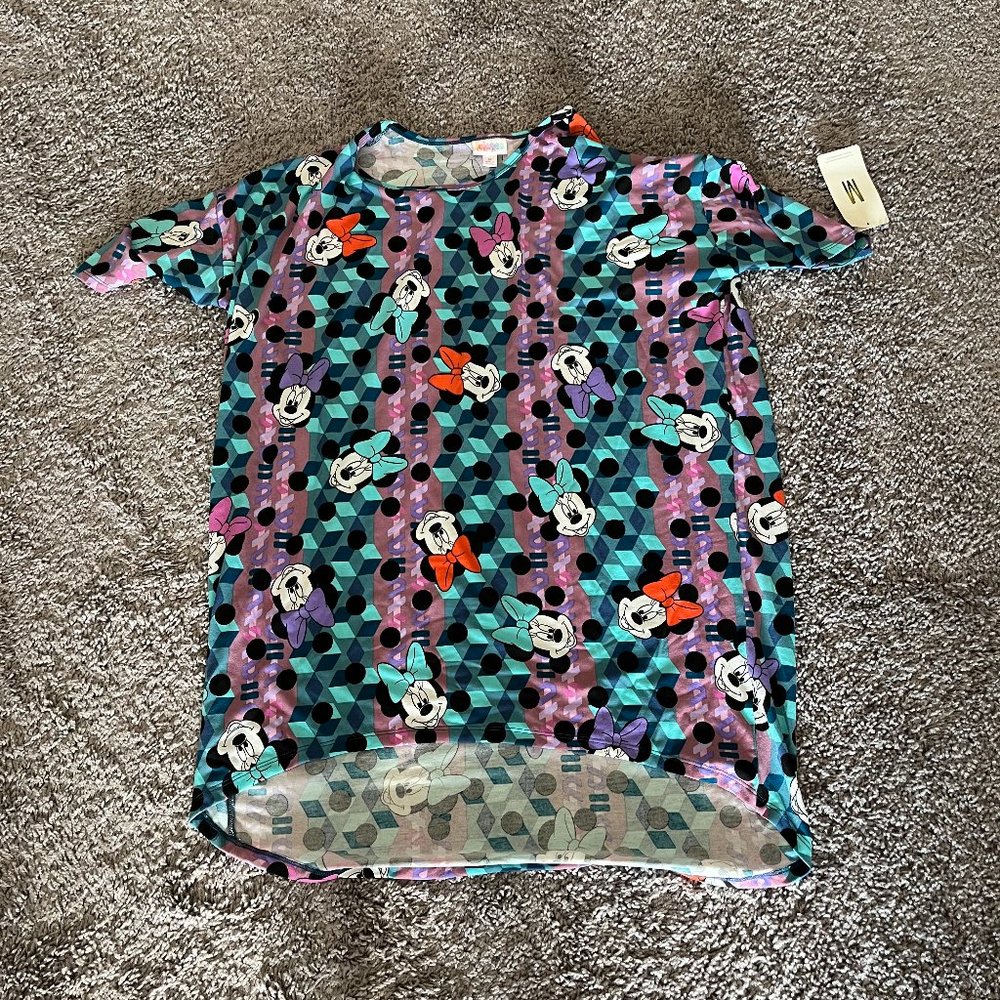 Purple and Blue Minnie Mouse LuLaRoe Irma